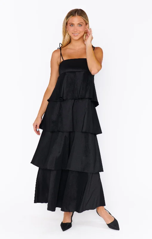 Meet Cute Dress ~ Black Taffeta