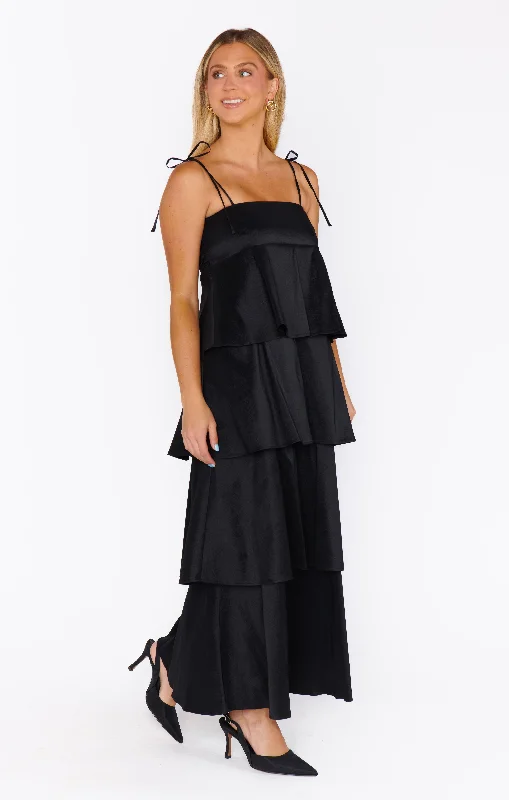 Meet Cute Dress ~ Black Taffeta