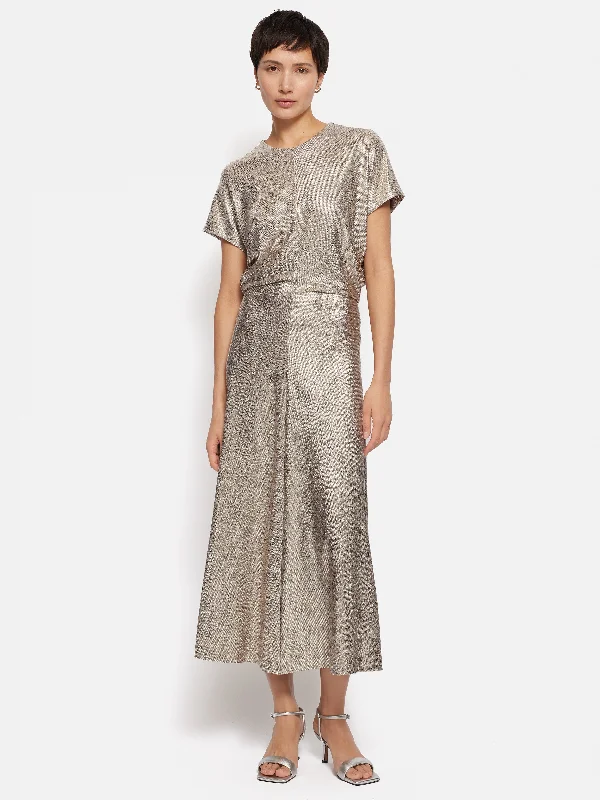 Metallic Maxi Dress | Gold