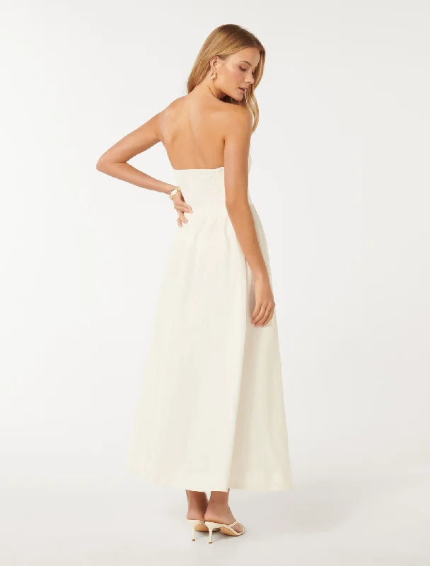 Nova Strapless Midi Dress