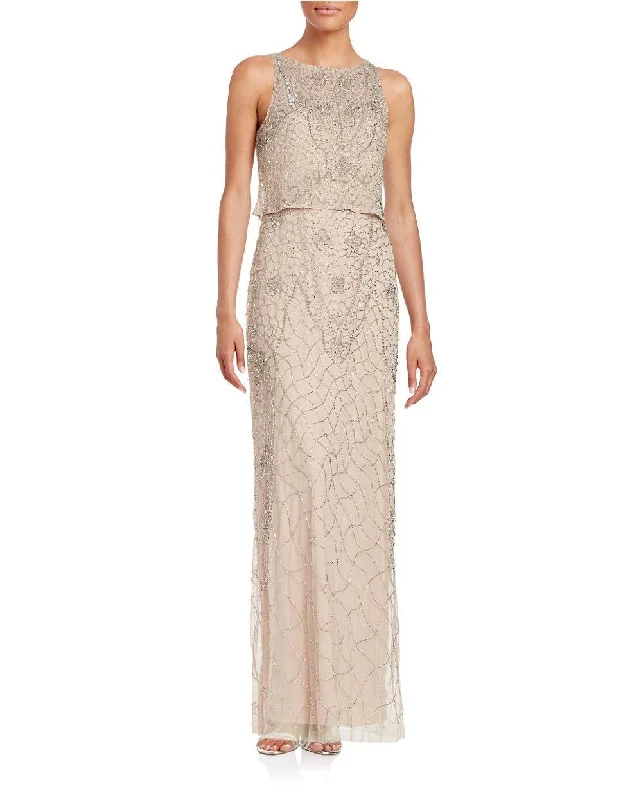 Aidan Mattox - Embellished Bateau Neck Dress 54468710