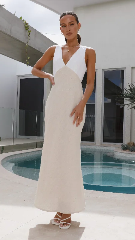 Dae Maxi Dress - White/Natural