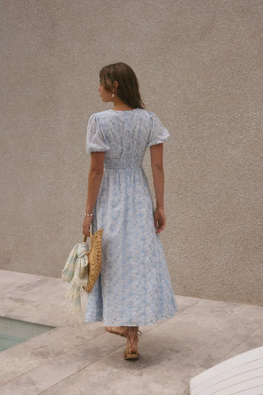 Floral Dreams Maxi Dress Blue