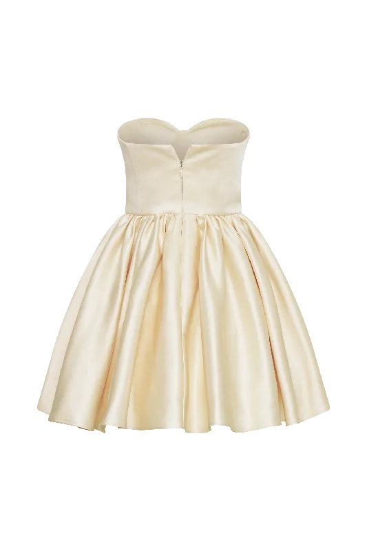 Hollie Structured Corset Mini Dress - Gold