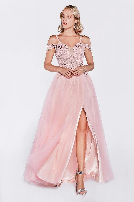 Cinderella Divine CD0138 Prom Long Dress Off Shoulder Evening Gown