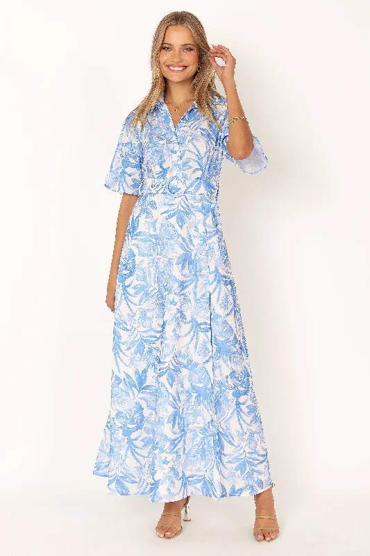 Arianna Maxi Dress - Blue Floral