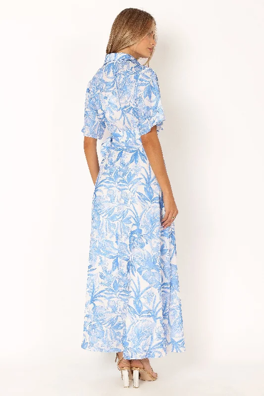 Arianna Maxi Dress - Blue Floral