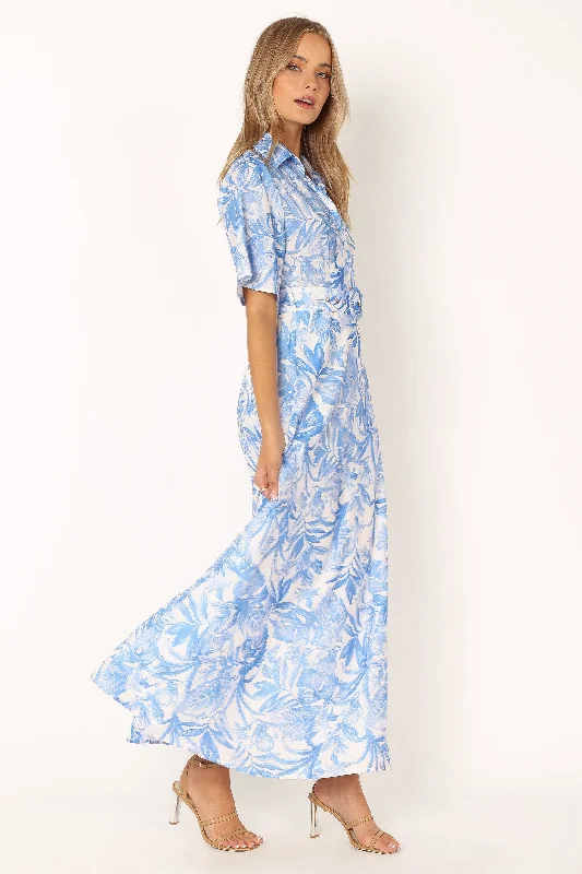 Arianna Maxi Dress - Blue Floral