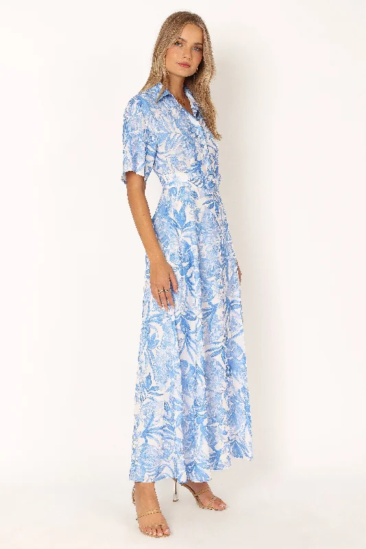 Arianna Maxi Dress - Blue Floral