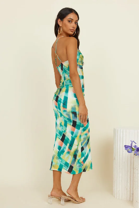 Clear Mind Maxi Dress Green