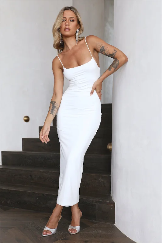 Every Girl Wants Maxi Dress White