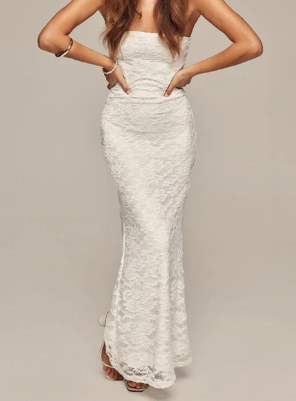 Lavelle Strapless Maxi Dress White