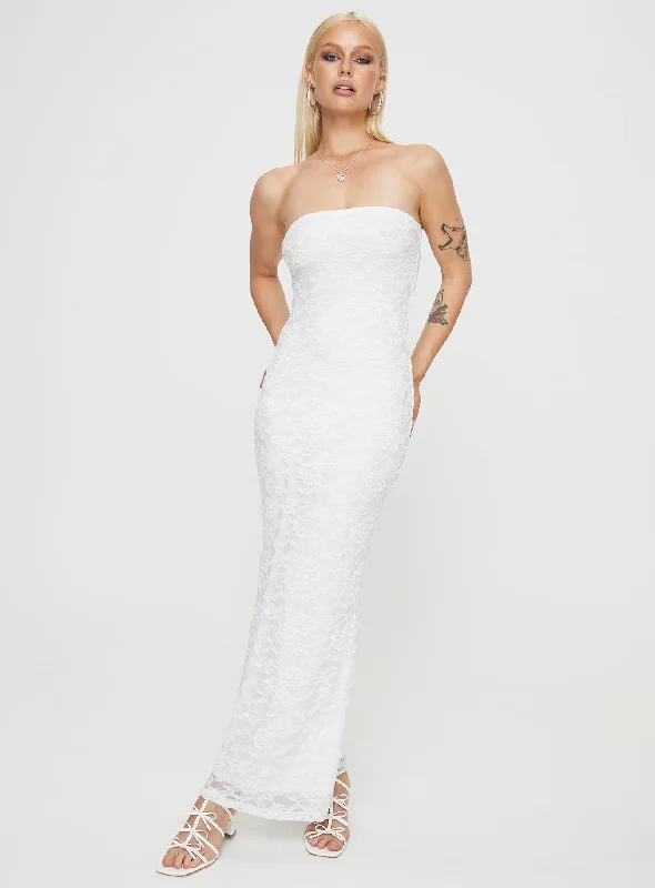 Lavelle Strapless Maxi Dress White