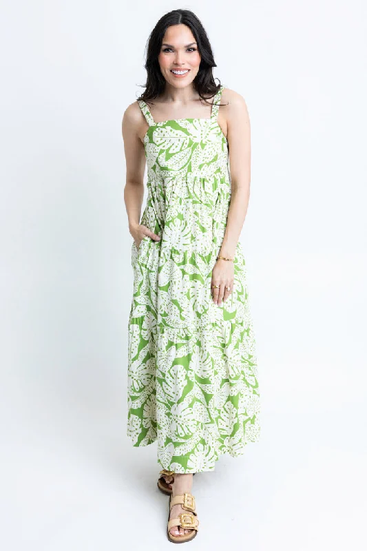 Palm Leaf Ibiza Maxi Dress