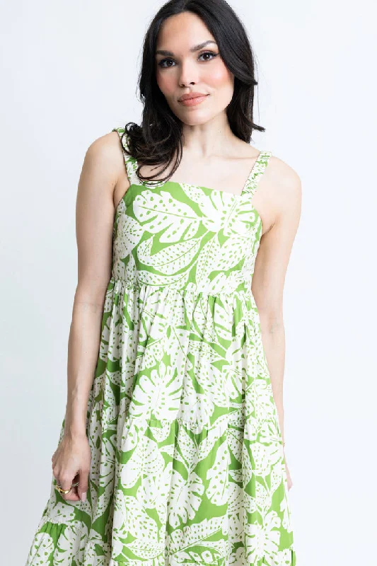 Palm Leaf Ibiza Maxi Dress