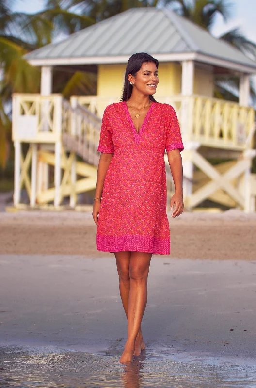 Santorini Kaftan | Clover Pink/Orange