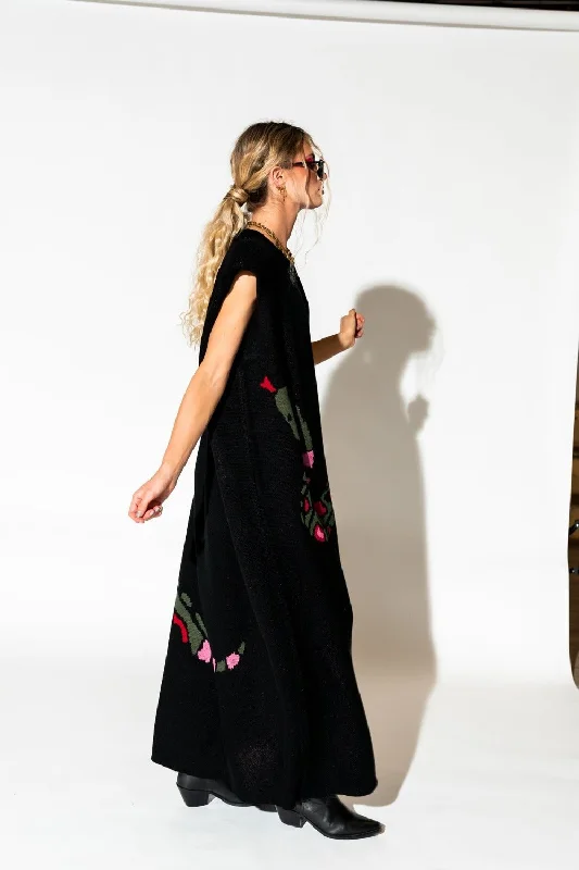 Big Reputation Oversized Knit Maxi Dress in Snake