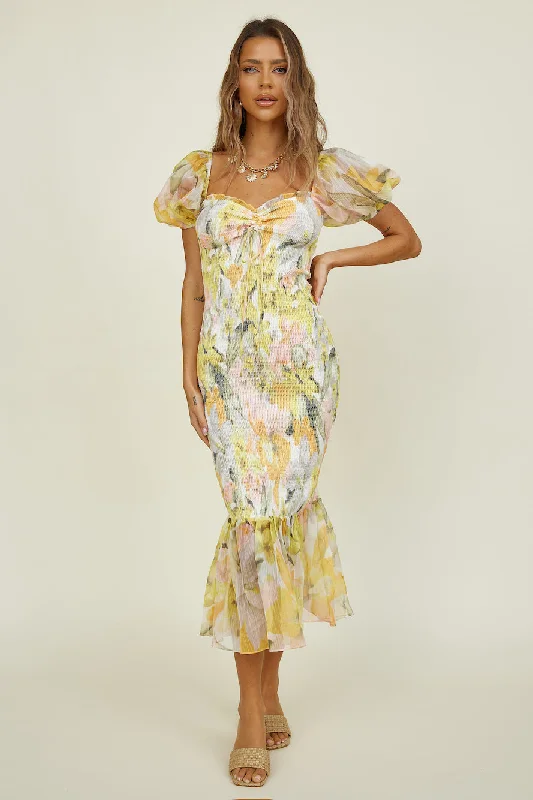 Truth Be Told Maxi Dress Yellow