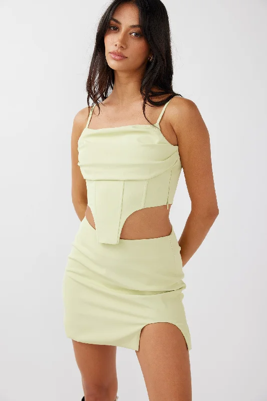 Annika Mini Skirt Pistachio