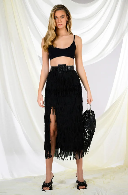 MONIQUE FRINGE MIDI SKIRT