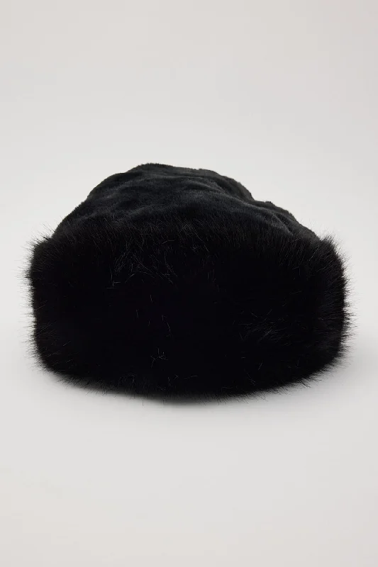 Token Kiki Faux Fur Hat Black