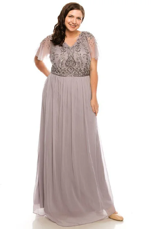 More Discounts, More Joy!Adrianna Papell AP1E203734W Plus Size Long Dress
