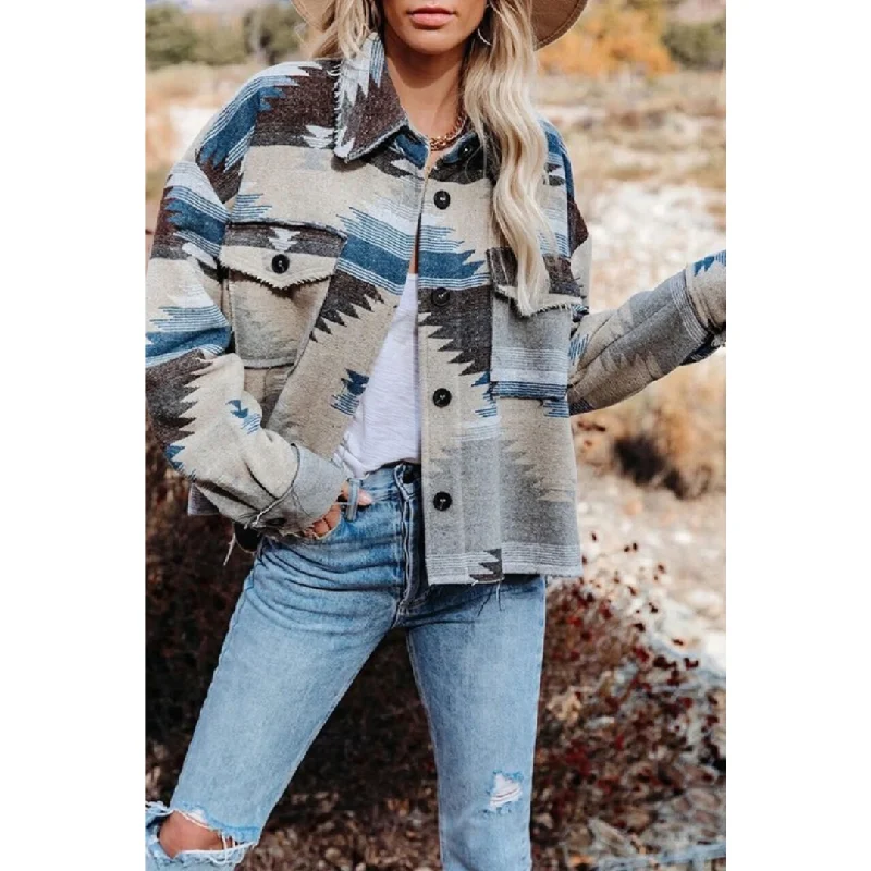 Get More for Less!Aztec Retro Geometric Loose Fashion Jacket