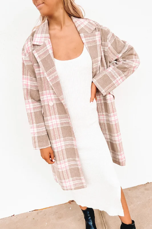 Today Only – Don’t Miss It!Chantelle Coat Beige Check