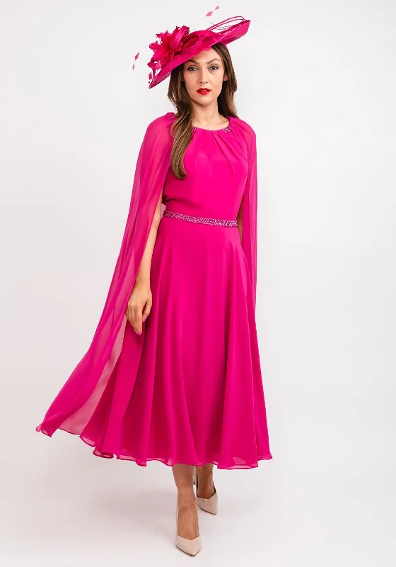 The Best Offers Are Here!Couture Club Cape Sleeve Dress, Fuchsia