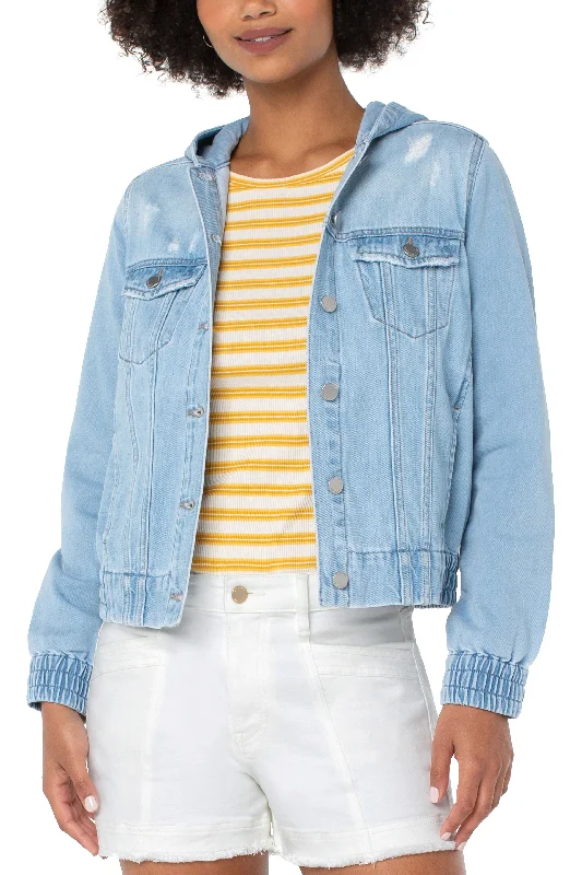 Huge Savings – Act Now!Denim Knit Trucker Jacket