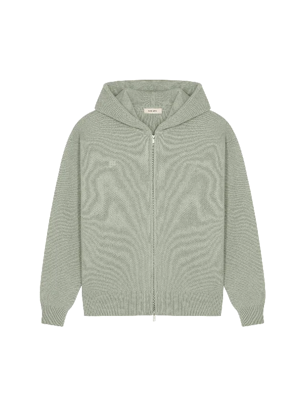 Crazy Discounts Inside!Womens DNA Recycled Cashmere Zipped Hoodie—moss green