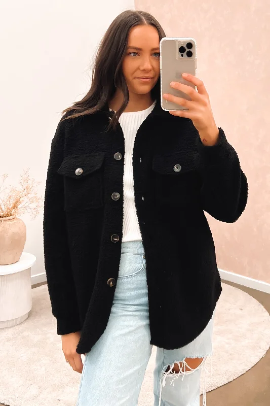 Must-Have Deals Inside!Dollie Shacket Black