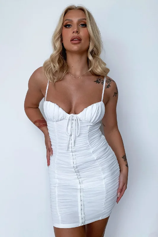 Get More, Spend Less – Shop Now!Ezra Dress - White
