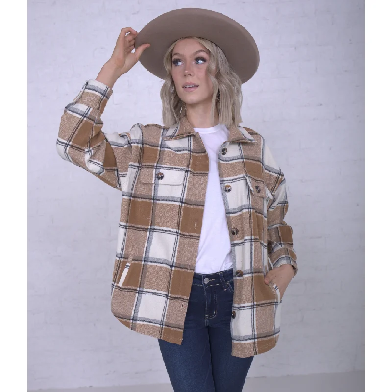Buy One, Get One Free!Flannel Plaid Shirt Jacket