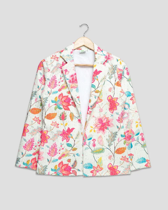 Massive Price Cuts!Floral Printed sequins Velvet Jackets for Glamorous Style