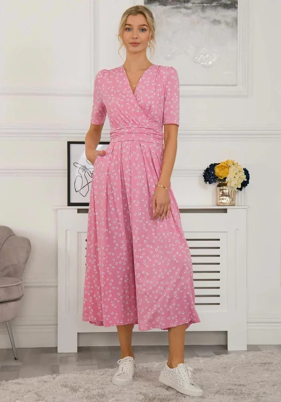 Instant Savings Await!Jolie Moi Lyanna Spotty Maxi Dress, Dusty Pink
