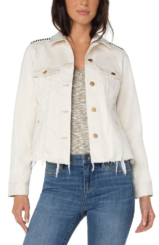Everything Must Go!Liverpool Cut Off Trucker Jacket w/ Two Tone Piping