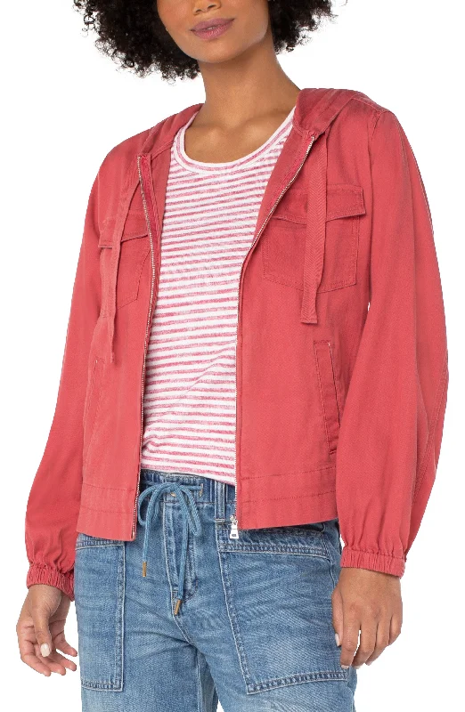 Huge Price Cuts Await!Liverpool Hooded Zip Up Jacket w/ Cinch Waist 24" hps