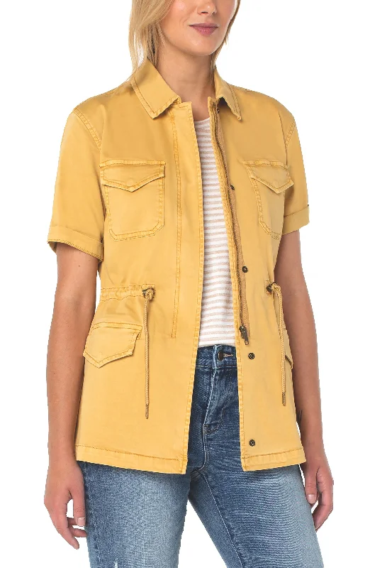 Limited-Time Price Drop!Liverpool Short Sleeve Cargo Jacket