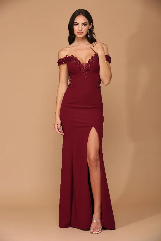 One Click Away from Big Savings!Long Off Shoulder Formal Evening Prom Dress