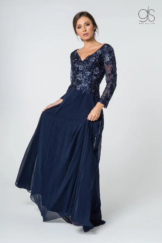 Hurry! While Supplies Last!Long Sleeve Formal Mother of the Bride Chiffon Dress