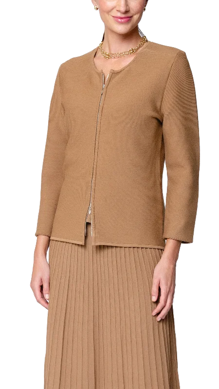 Shop More, Spend Less!Meg Ripple-Knit Jacket ; Mocha