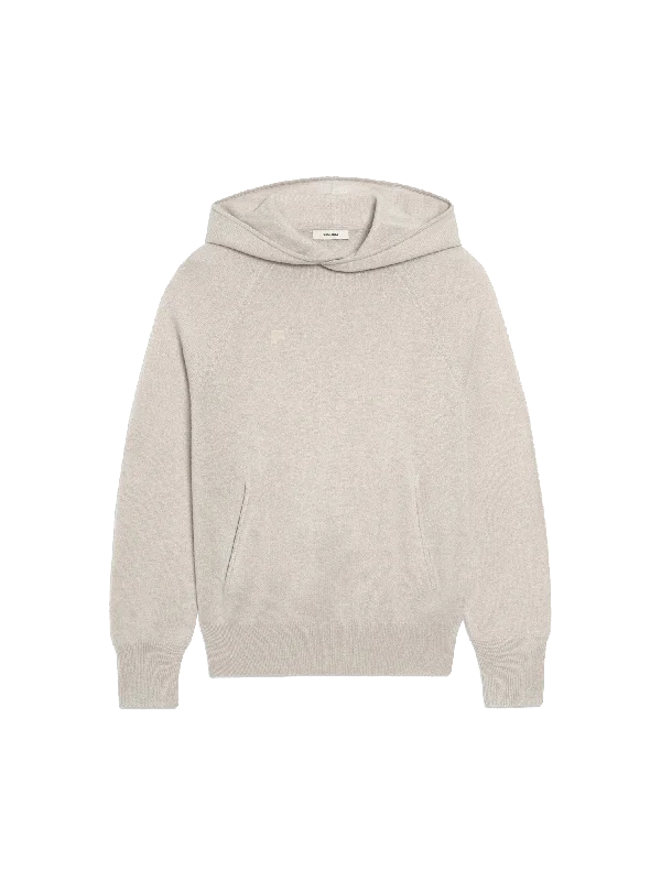 Flash Sale – Act Fast!Mens Recycled Cashmere Hoodie—oatmeal