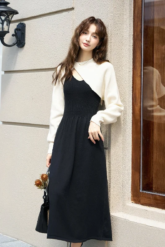 The Best Deals Won’t Wait!Spaghetti Strap Dress and Coat Set