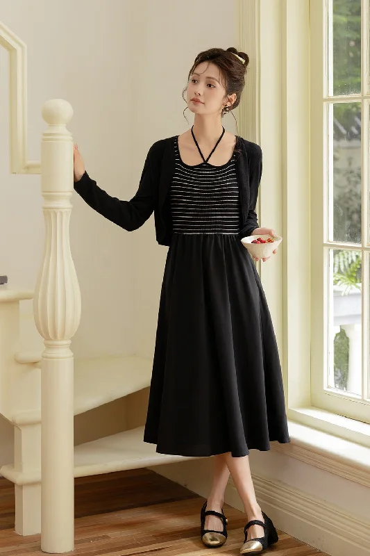 Incredible Savings Inside!Spaghetti Strap Dress and Coat Set