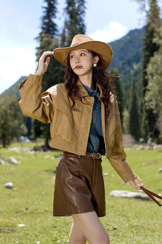 Upgrade for Less!Leather Coat for Women