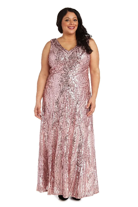 Get More for Less!Nightway Long Plus Size Sleeveless Dress 22013W