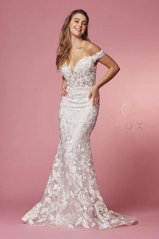 One Click Away from Big Savings!Off Shoulder Long Wedding Dress Sale
