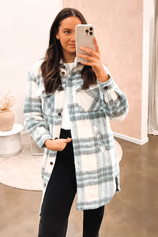 Amazing Prices You Can’t Resist!Poppy Shacket Blue