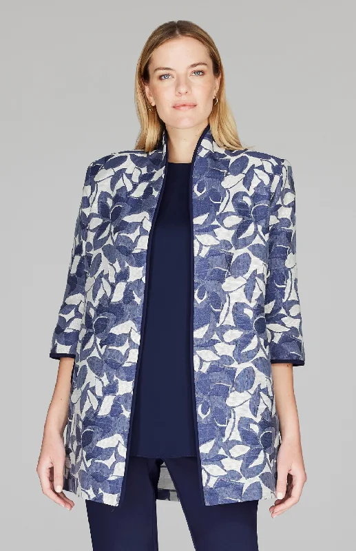Don’t Wait – Deals Won’t Last!Tonal Floral Jacquard High Neck Jacket